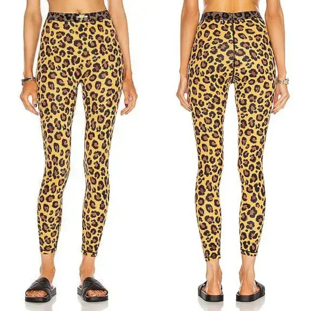 ADAM SELMAN SPORT Bonded Active Legging In Honey Leopard S.